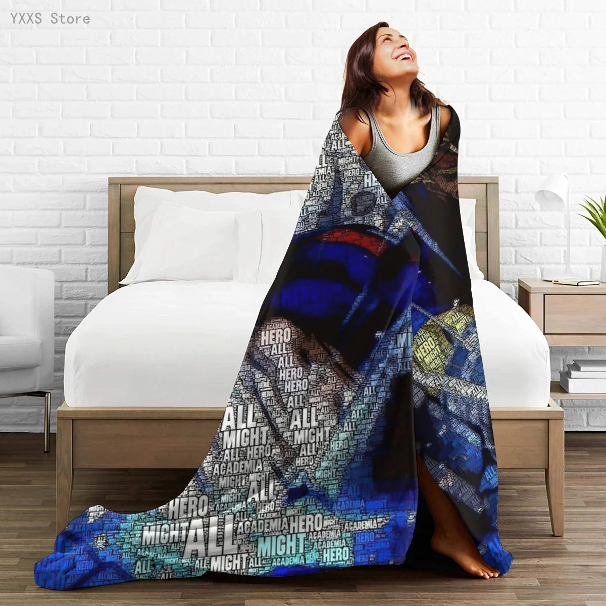 

My Hero Academia 3D Cartoon Sherpa Blanket Warm Super Soft Flannel Office Nap Bedspread Sofa Bedding Plush Quilt Plaids 1789646