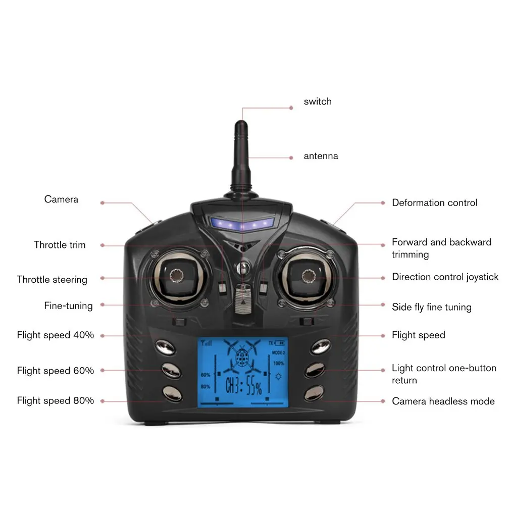 Wltoys Q333 Drone Three-stage Deformation Aerial Four-axis Aircraft Real-time Image Transmission Drone FPV RC Helicopter