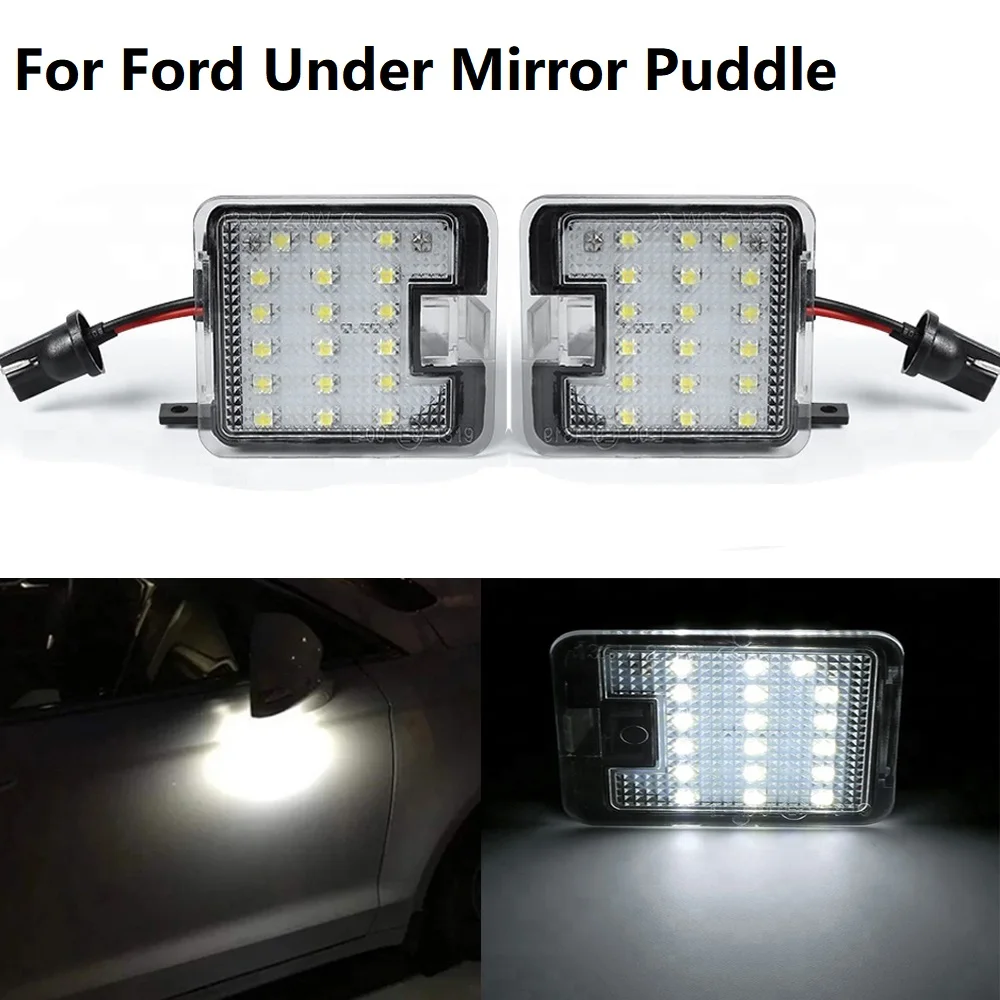 

2x LED Under Mirror Puddle Light For Ford Focus MK2 MK3 Kuga Escape Mondeo MKIV MKV C-Max S-Max Under Mirror Welcome Lamp Canbus