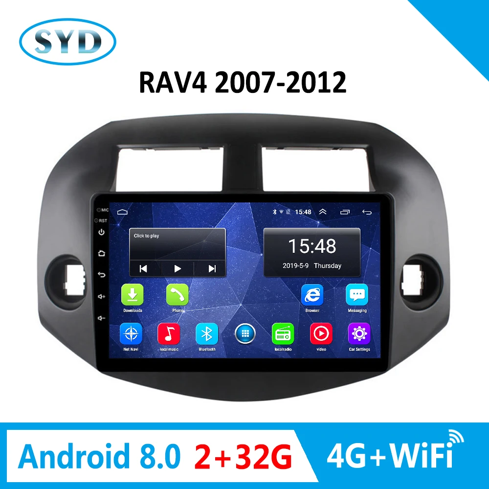 Для Toyota RAV4 2007 2012 автомобильный dvd плеер 4G авто радио Android 8 0 gps навигация Поддержка