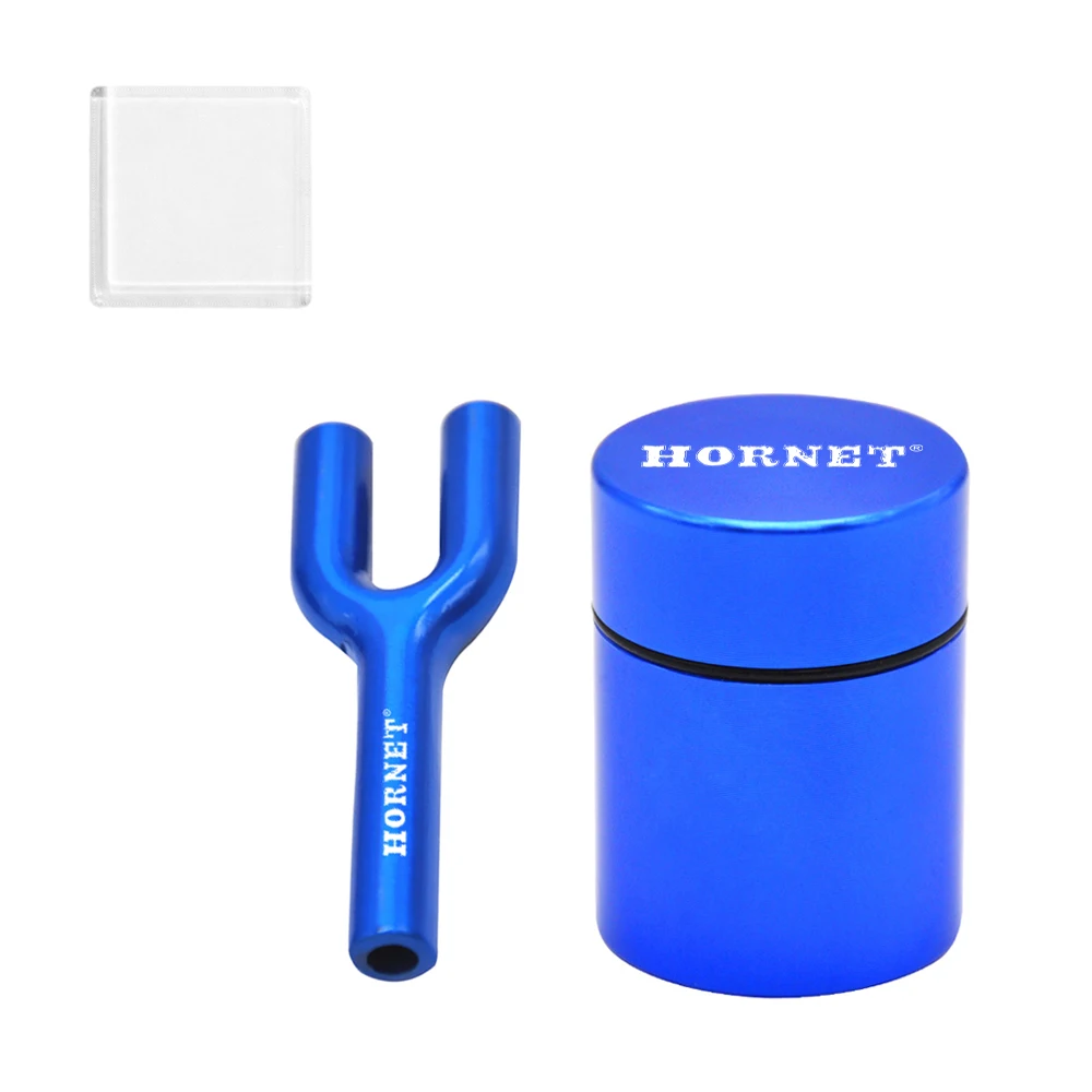 

HORNET Aircraft aluminum airtight storage tank +Y shape Stainless Steel Snuff Snorter Sniffer Tube