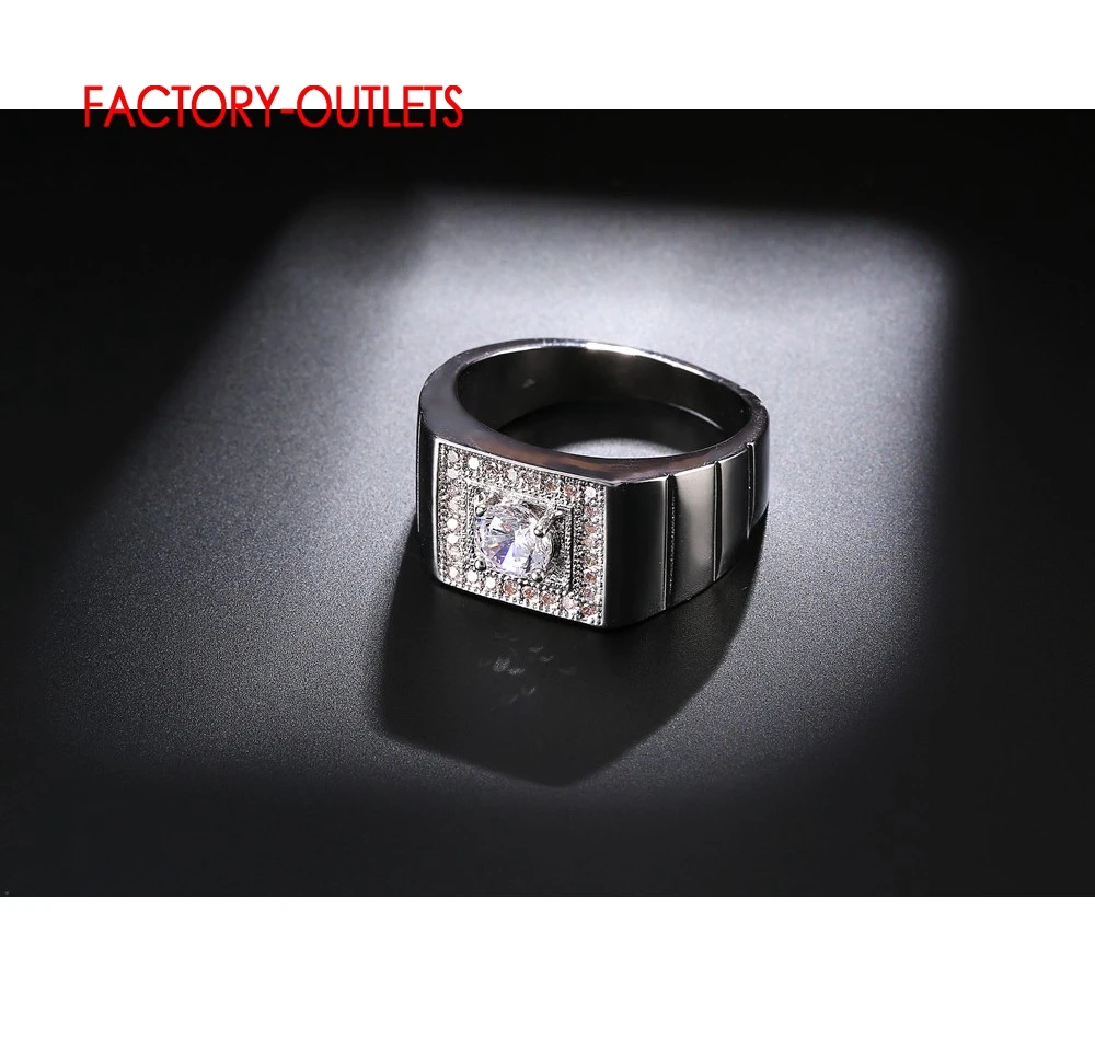 Top Quality Pretty Wide Band Wedding/Party Ring With Full Crystal For Women/Men 925 Fashion Jewelry Rings | Украшения и