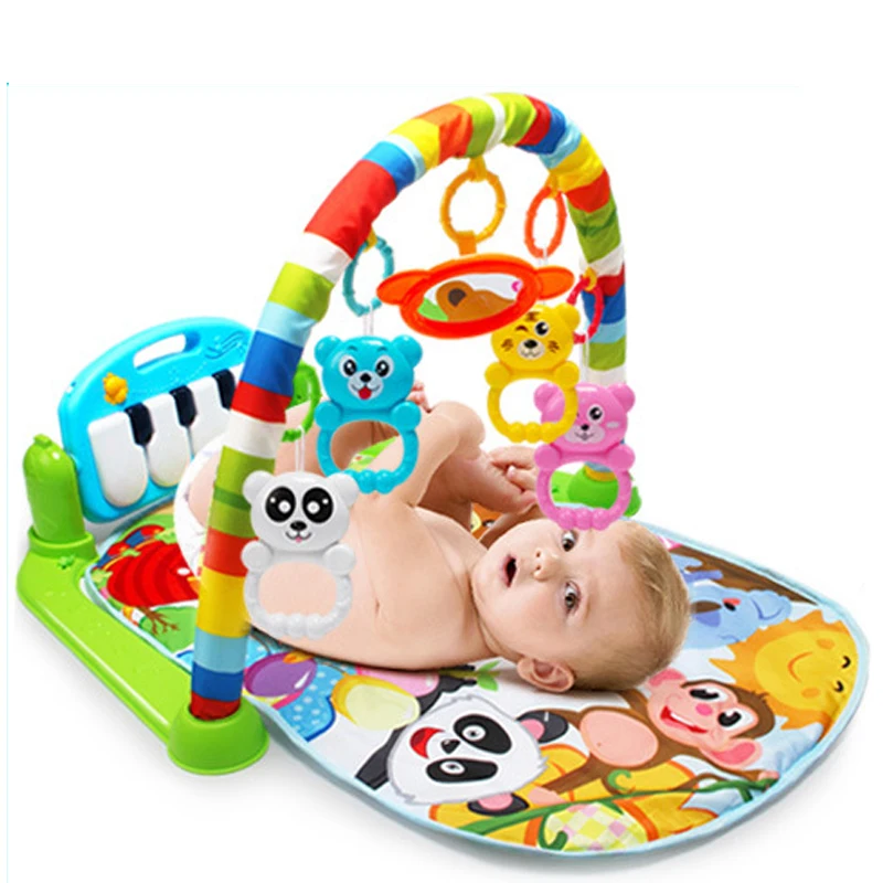 

QWZ Hot Baby Music Rack Play Mat Kid Rug Puzzle Carpet Piano Keyboard Infant Playmat Early Education Gym Crawling Game Pad Toy