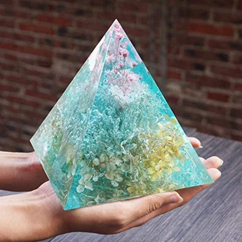 

Creative Pyramid Table Ornaments Crystal Epoxy Resin Mold Home Desk Decortaions Casting Silicone Mould DIY Crafts Jewelry Making