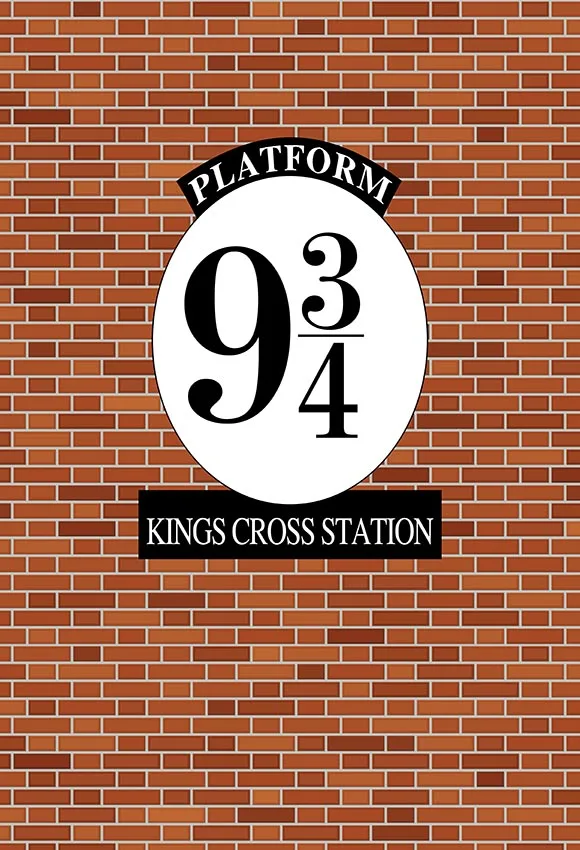 5x7 футов Ретро кирпичная стена Лондон короли крест станция Платформа 9 3/4