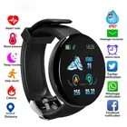Смарт-часы D18S с цветным экраном, фитнес-браслет с пульсометром и давлением, модные спортивные женские и мужские Смарт-часы для IOS и Android