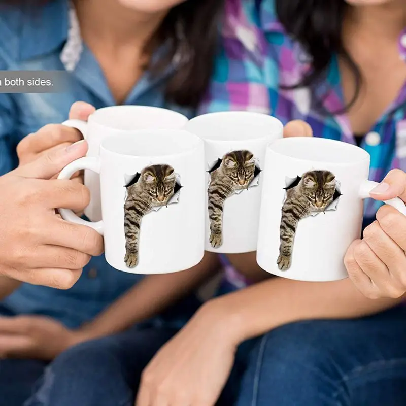 Милая кофейная кружка с кошкой керамические чашки для завтрака 350 мл чашка воды