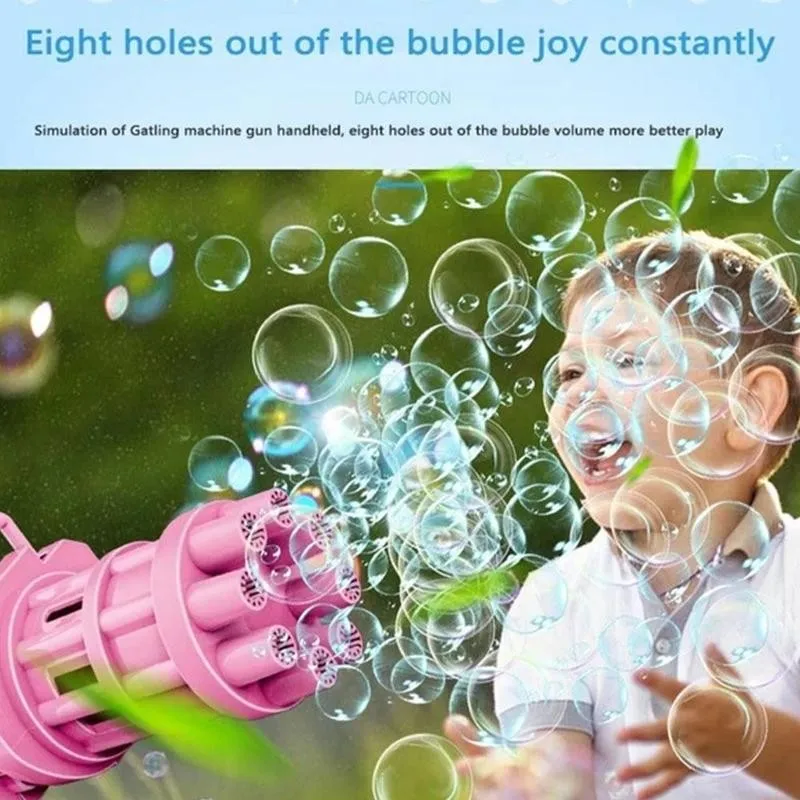 

Kids Bubble Toys Gatling Bubble Machine Automatic Gatling Soap Water Bubble Gun Toys Wedding Bubble Children Gift Bubble Machine