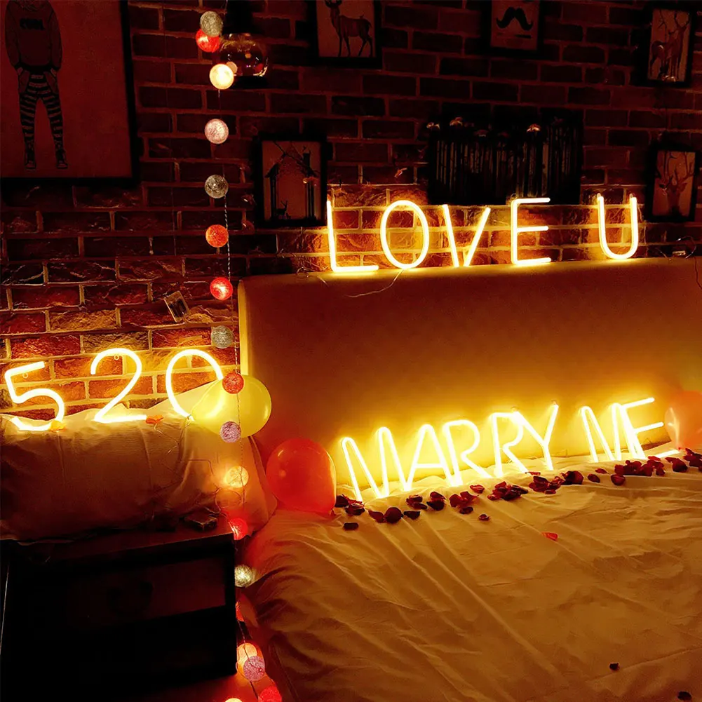 Светодиодный ночник с 3D 26 буквами декоративный светильник для свадьбы дня