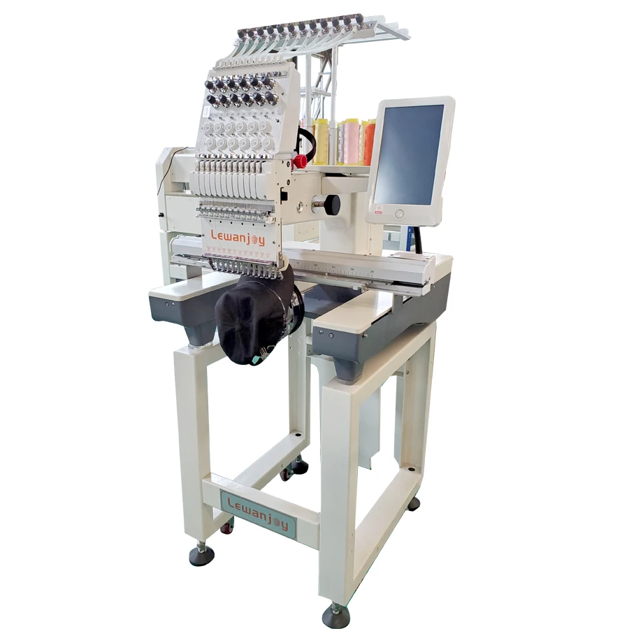 High Speed 12 needles Small Computer Embroidery Machine Suppliers Prices For Sale Computerized T-shirt