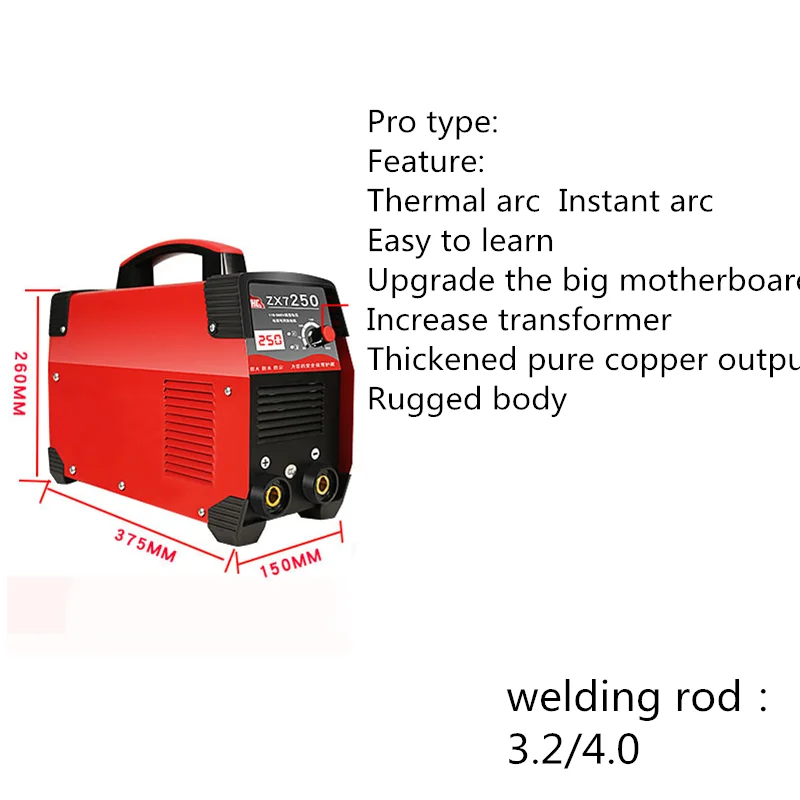 Сварочный аппарат 220 В мини портативный промышленный IGBT дуговая сварочная машина