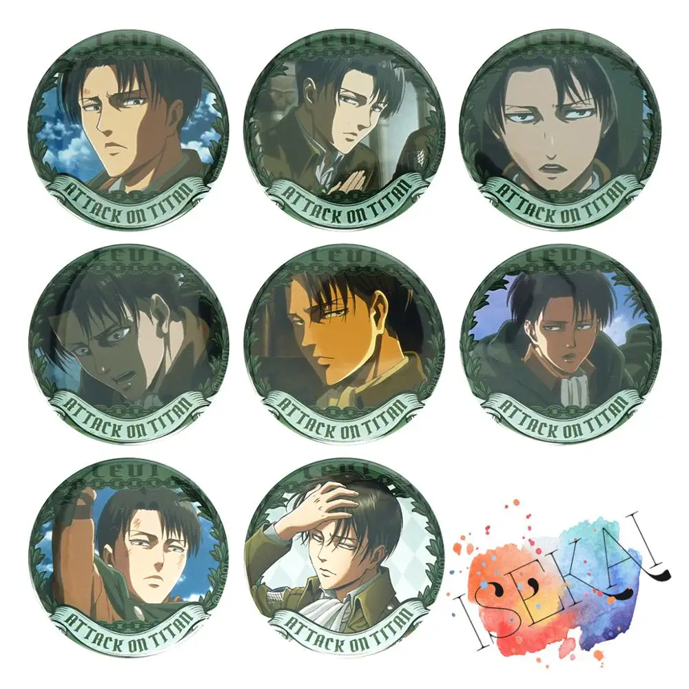 Атака на Титанов значок аниме Ackerman Levi металлическая брошь | Украшения и