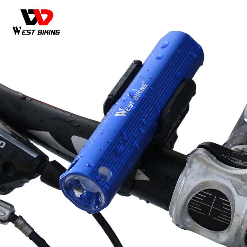 

WEST BIKING 350 lumens LED Bike Headlight USB Rechargeable Large Capacity Front Flashlight Waterproof Bicycle Accessories