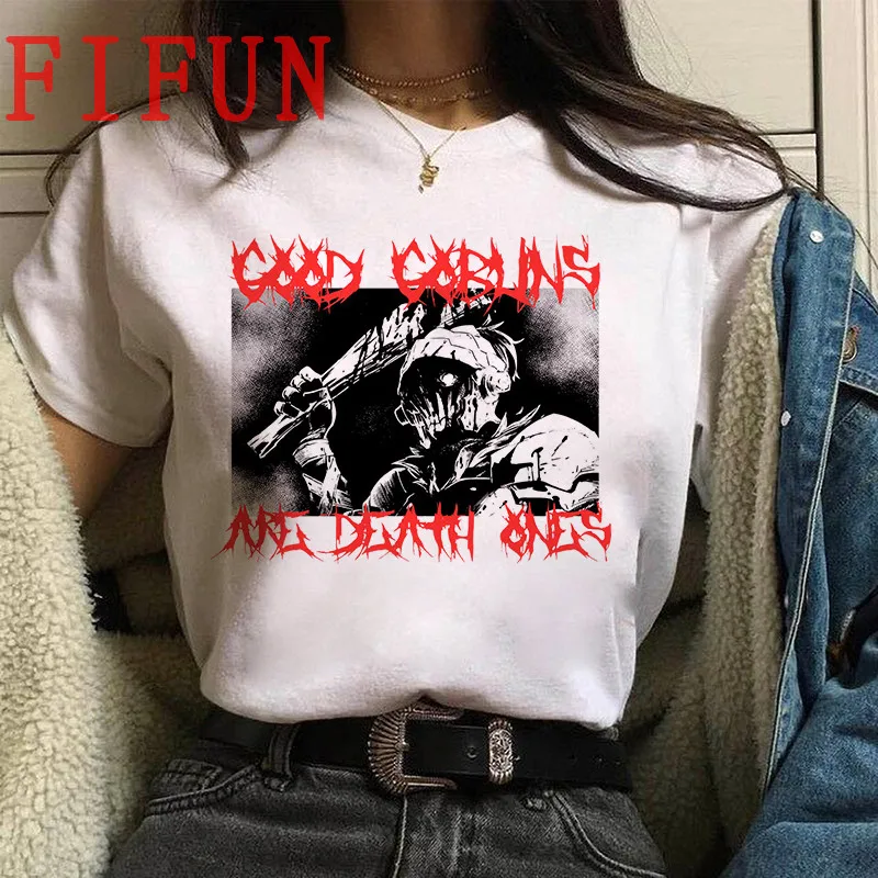 

Anime Goblin Slayer t shirt women Cool T-shirt Japanese aesthetics Graphic Top Korean style Tee Soft Oversized Man clothes