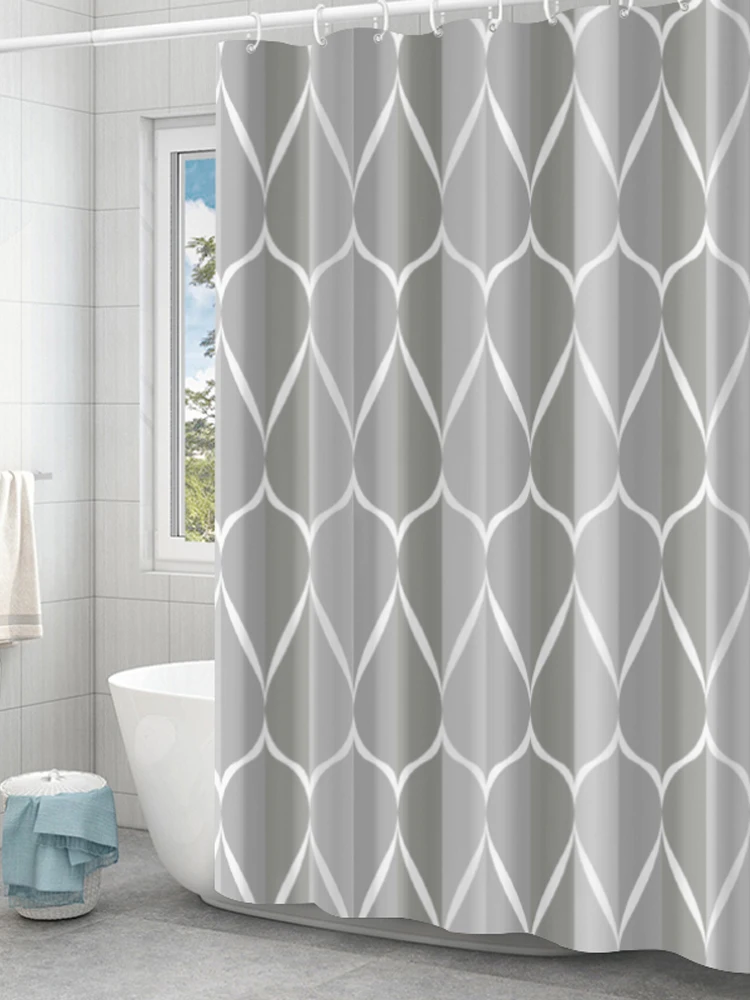 

Водонепроницаемая занавеска для душа отдельная занавеска в полоску простая ткань полиэстер Douchegordijn Natuur украшение для дома BD50YL