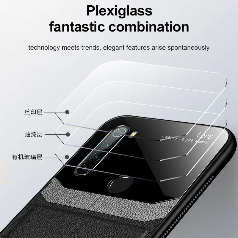 Кожаный чехол для Samsung Galaxy A50 A30 A20 A10 A70 A51 A71 зеркальная стеклянная задняя крышка