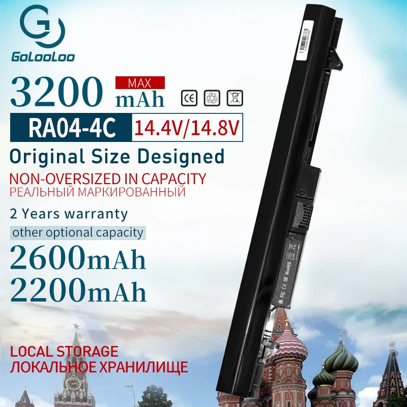 Аккумулятор Golooloo для ноутбука HP ProBook 430 4 ячейки 3200 мА · ч RA04 H6L28AA H6L28ET HSTNN