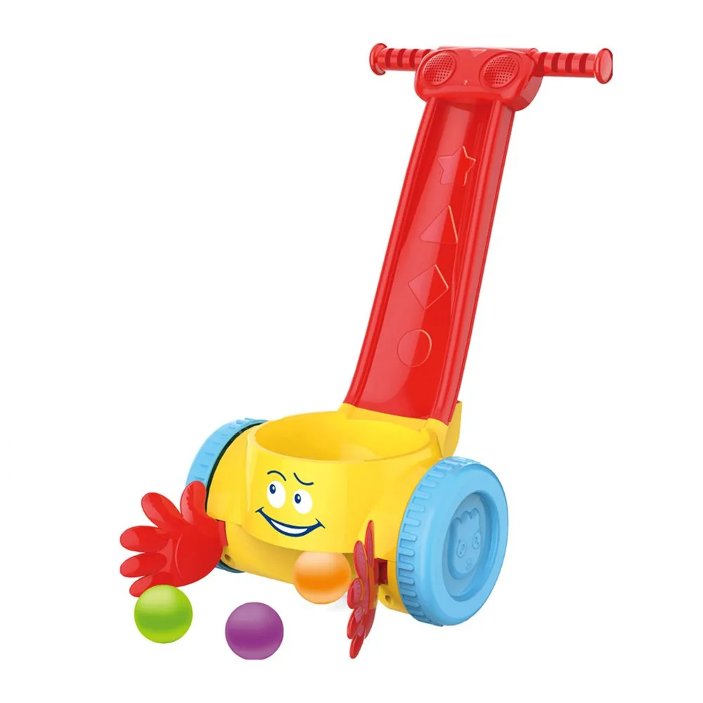 Детский совок и вихревой мяч Поппер ходунки малыша музыка ходьба толчок игрушка