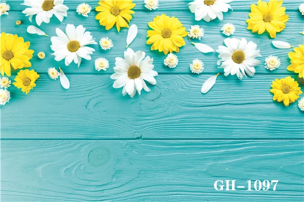 

ZHISUXI Vinyl Custom Photography Backdrops Prop Flower and Wooden Planks Theme Photography Background #0129