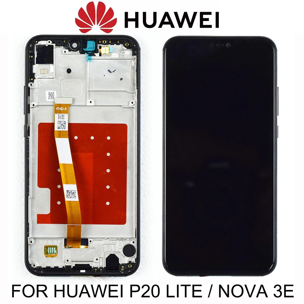 Оригинальный ЖК дисплей 2280*1080 с рамкой для HUAWEI P20 Lite экран ANE LX1 Nova 3e|Экраны