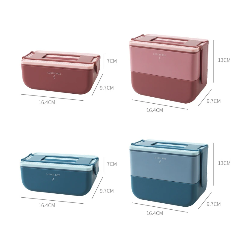 2 в 1 японский Коробки для обедов детей и взрослых микроволновая коробка eco friendly с