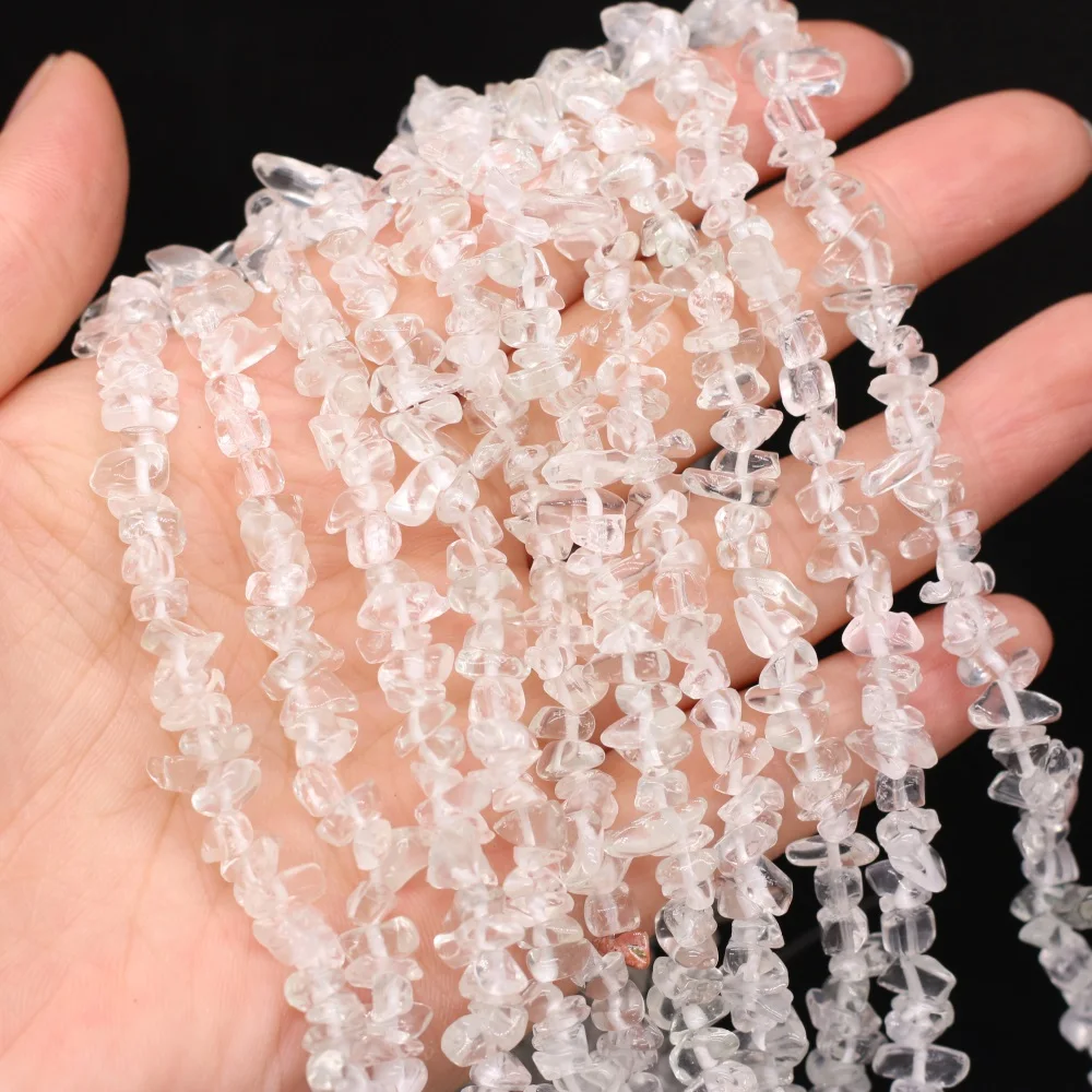 

Irregular Freeform Chip Gravel Beads Natural Stone White Crystal Beads For Jewelry Making 3x5-4x6mm Diy Bracelet Necklace Gift