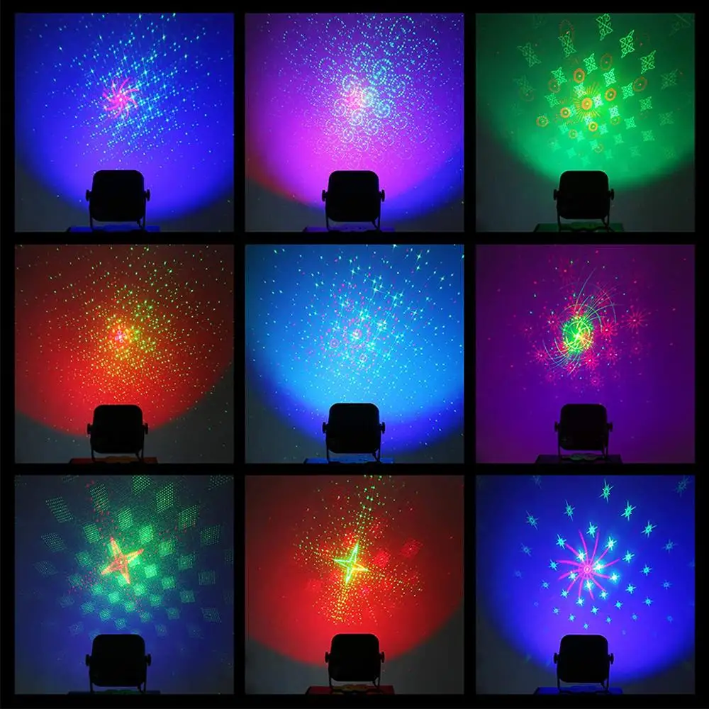 

Laser Light 6 Lens 128 patterns Stage DJ Disco Light, UV Party Light USB Remote DJ Disco Stage Light For Wedding Christmas KTV
