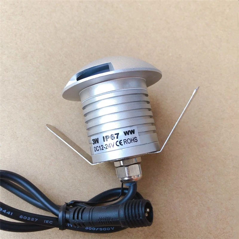 3 Вт LED подземный свет 12В 24В наружное ландшафтное освещение IP67 утопленный