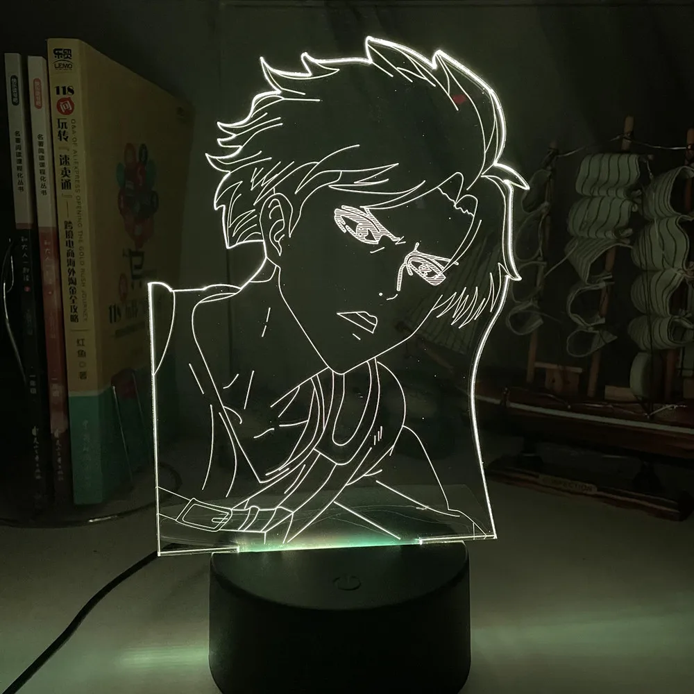 

Attack on Titan Levi Ackerman Acrylic 3d Lamp for Home Room Decor Light Child Gift Levi Ackerman LED Night Light Anime