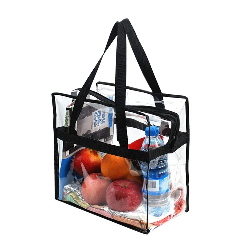 Сумка тоут прочная ПВХ конструкция на молнии сверху стадион безопасности