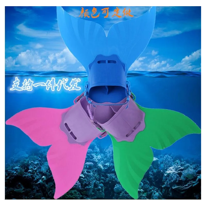 

Cute Children Swimming Fin Diving Foot Flippers Water Sports Training Shoes Feet Tail Monofin For Children Water Sports Traini