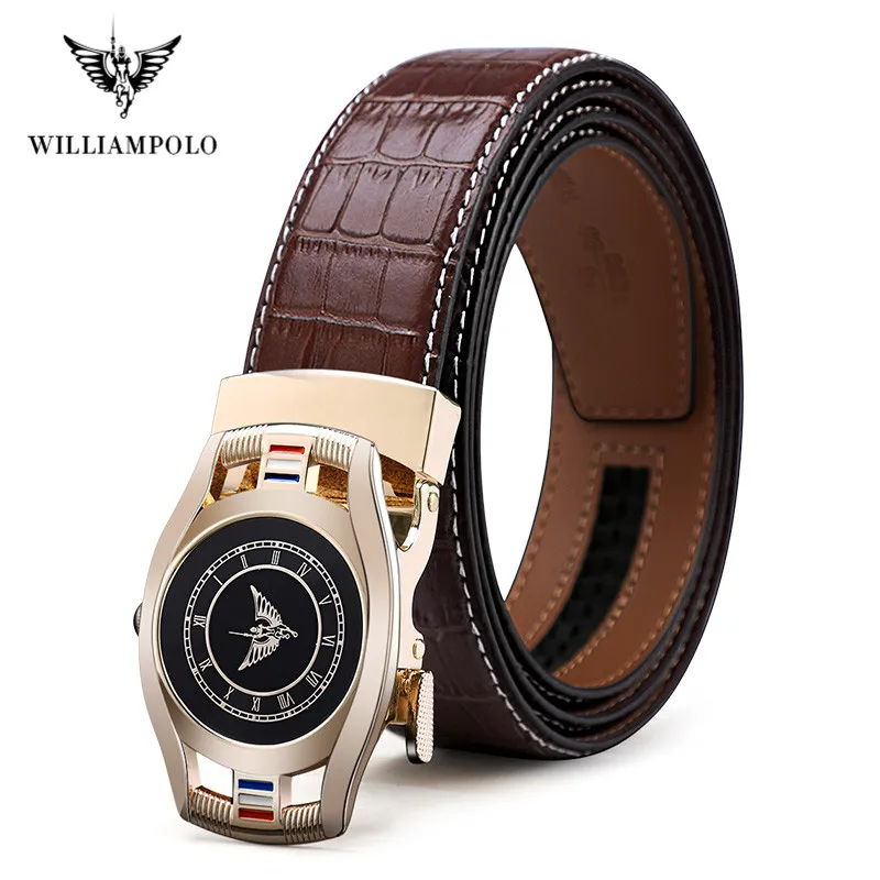 

WILLIAMPOLO Luxury Brand Belt Male Automatic Buckle Belts For Men Girdle Trend Men's Belts Fashion Designer Men Jean Belt
