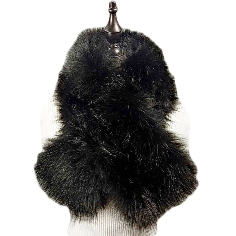 Новый шарф из искусственного меха зимний женский воротник пашмины накидка шаль