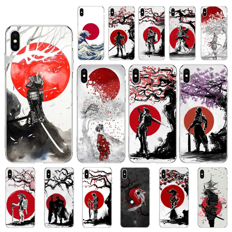 

Samurai japanese tattoo Sun Art Phone Case For iphone 13 Pro Max Case For iPhone 11 Pro Max XS MAX XR SE2 8 7 Plus X