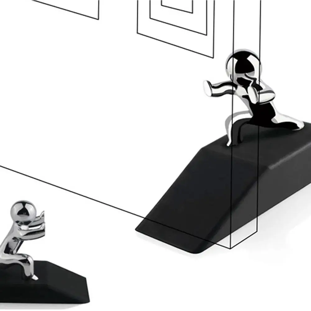 

Zinc Alloy Little and Man with Non-slip Rubber Bases Door Stop Safe Anti-collision Door Stopper Rubber Novelty design Decorative
