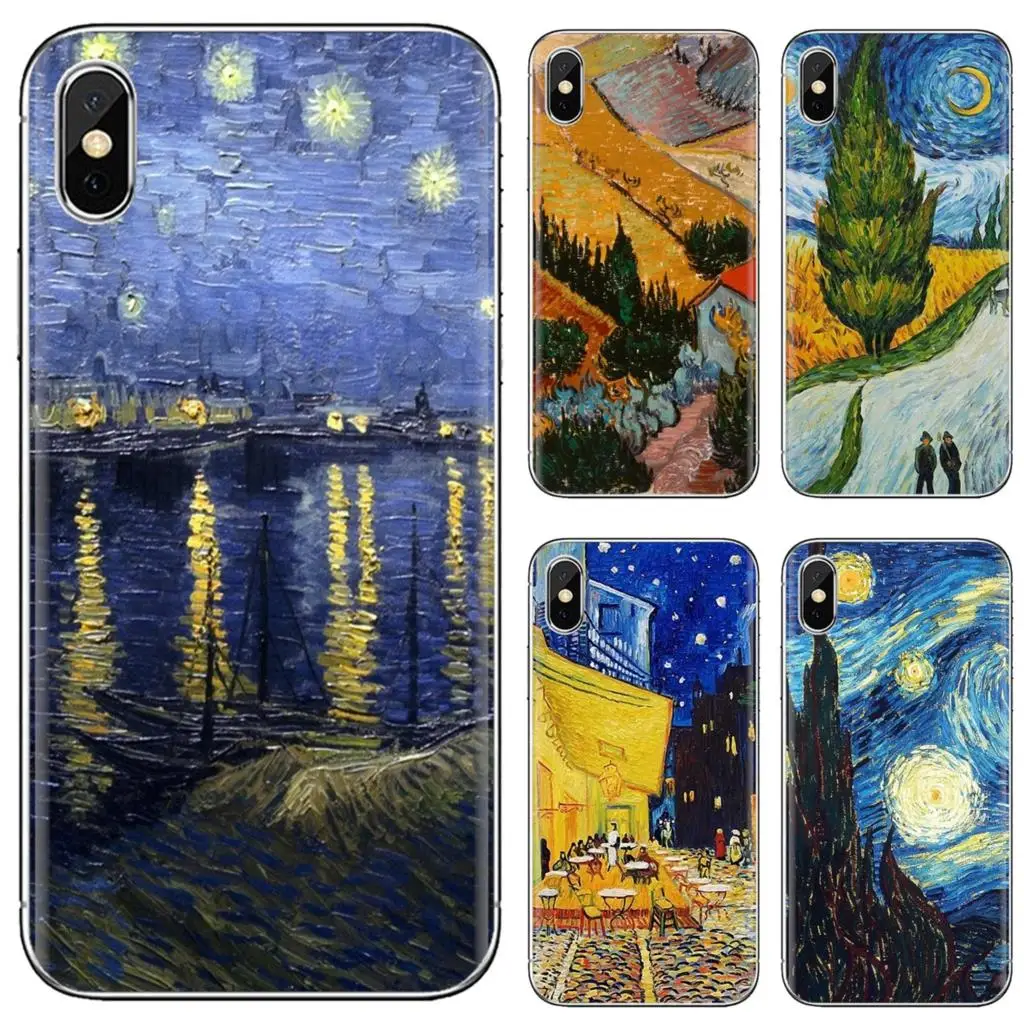 

Van Gogh Starry Night Silicone Skin Case For iPhone iPod Touch 11 12 Pro 4 4S 5 5S SE 5C 6 6S 7 8 X XR XS Plus Max 2020