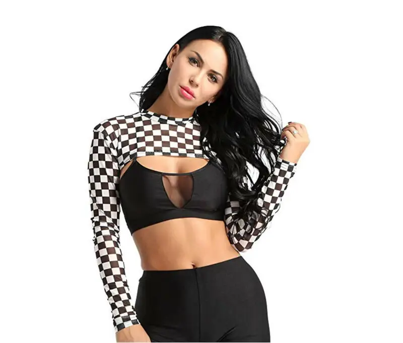 Женские сетчатые топы с длинными рукавами и круглым вырезом футболка блузка