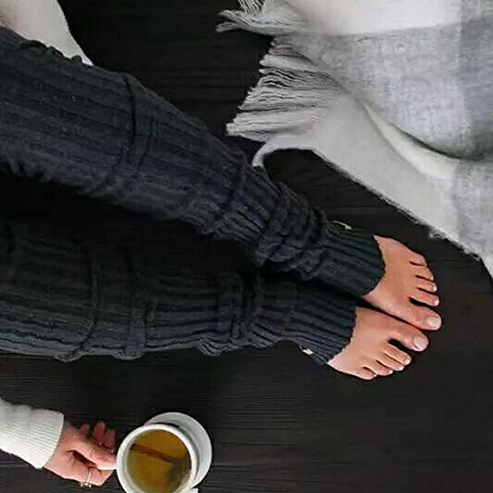 

Women Yoga Warm Socking Thigh-high Knitted Fashion Over Knee Long Boot Meias Girls Female Autumn Winter Uniform Sockings Sock