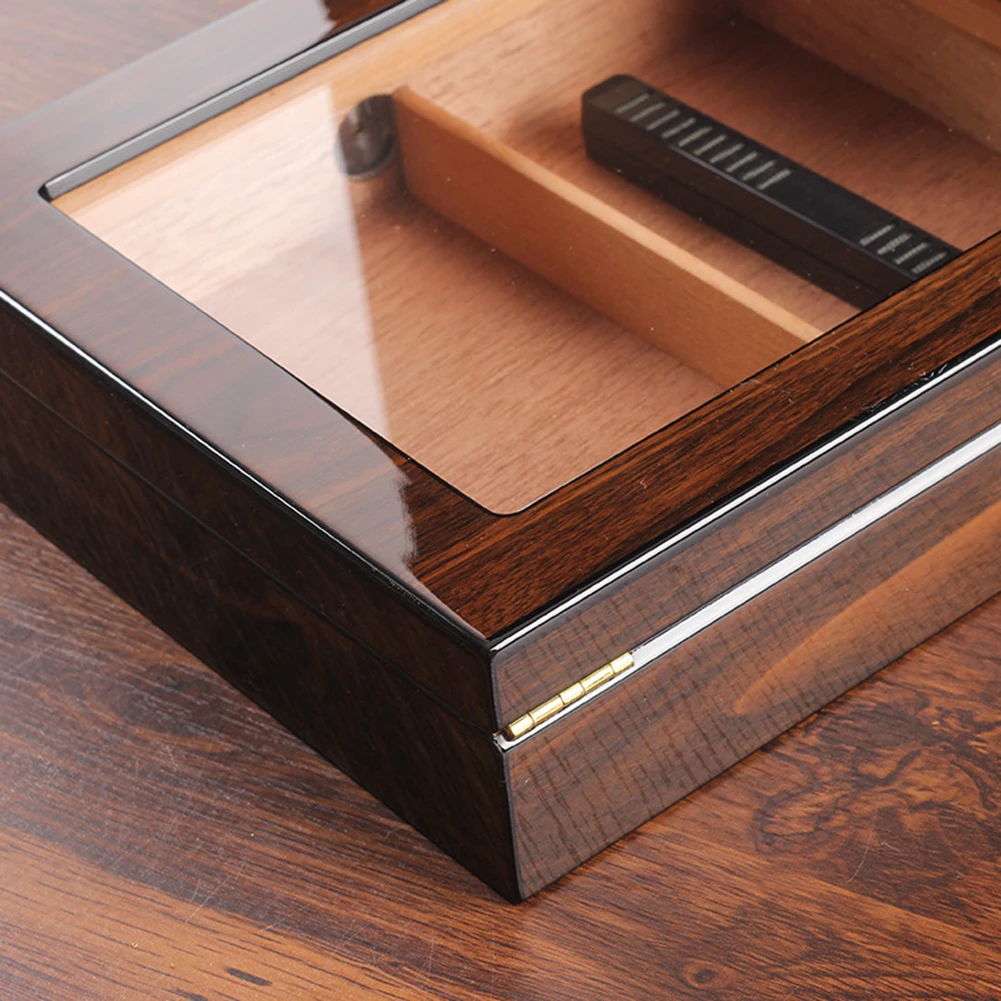 Портативный прозрачное окно Испания кедр сигары чехол Дерево дорожный