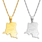 Ожерелье-цепочка с подвеской в виде карты Конго от Anniyo, украшения ДРК #176021