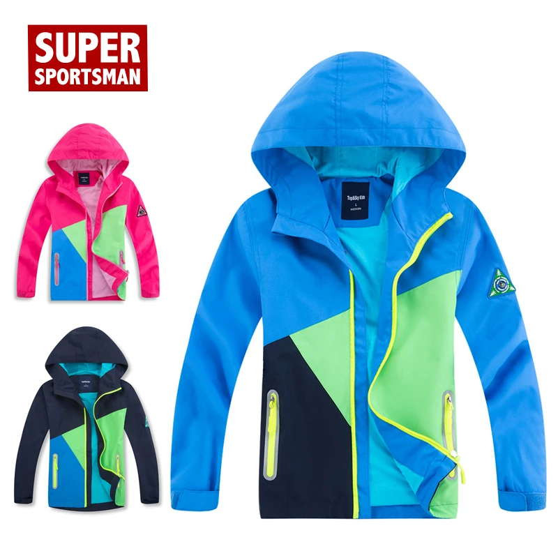 Зимние Детские Водонепроницаемые куртки от дождя Детская флисовая мягкая куртка