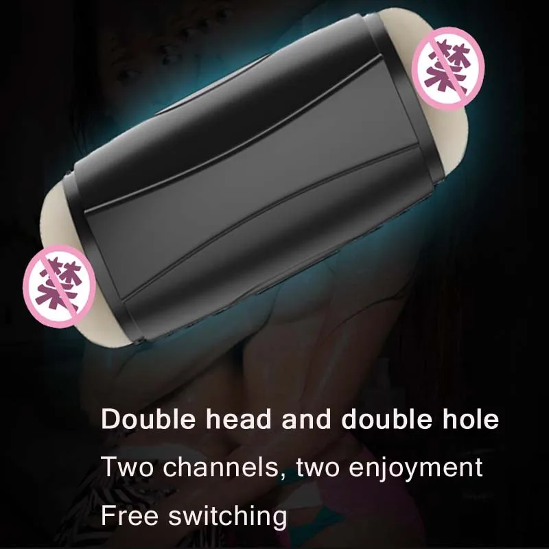 10 скоростей Мужской мастурбатор с двойной головкой Вибрационный массажный
