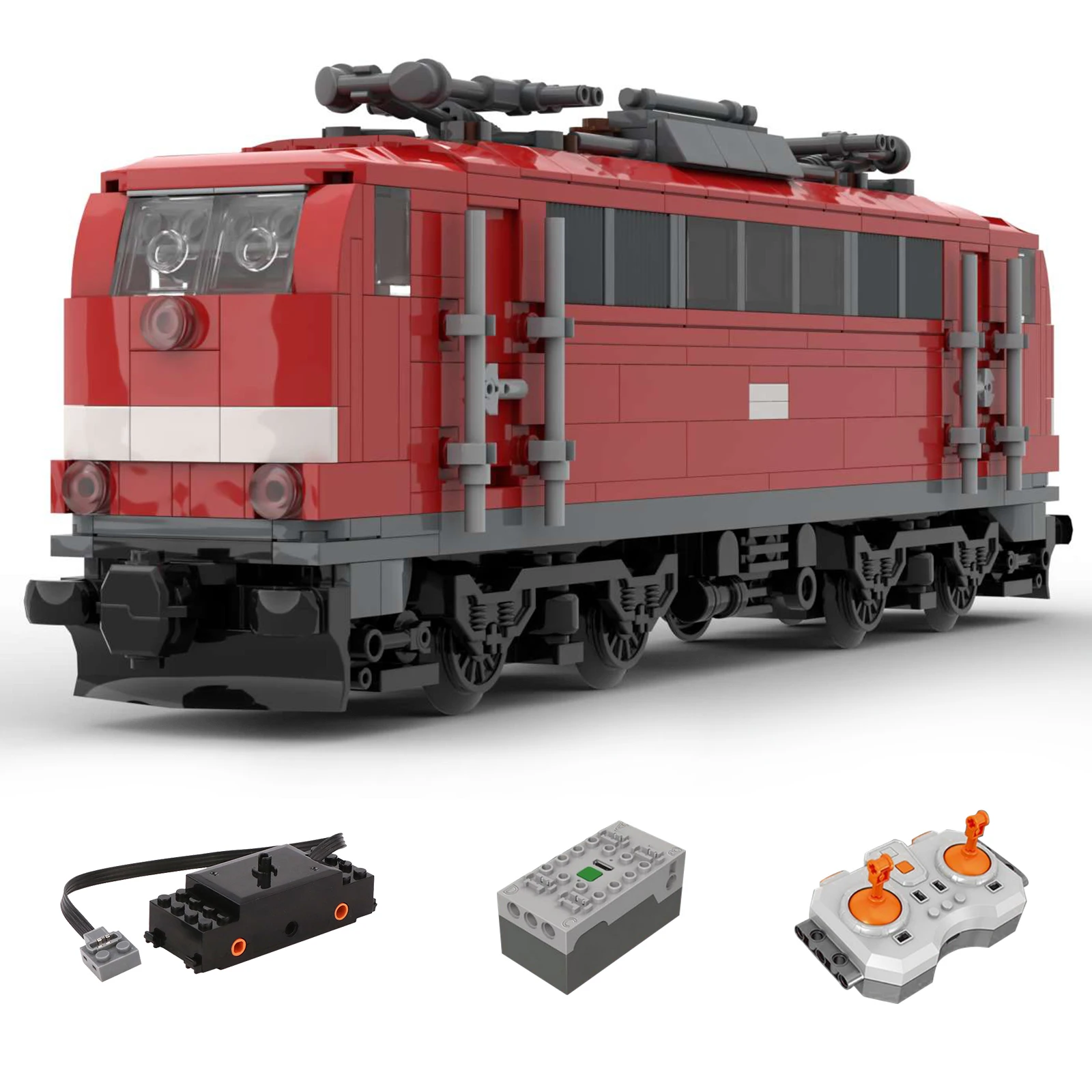 

Authorized MOC-66424 630Pcs 6wide Dynamic DB BR 111 Electric Locomotive Model Building Blocks Set (by Brickdesigned_germany)