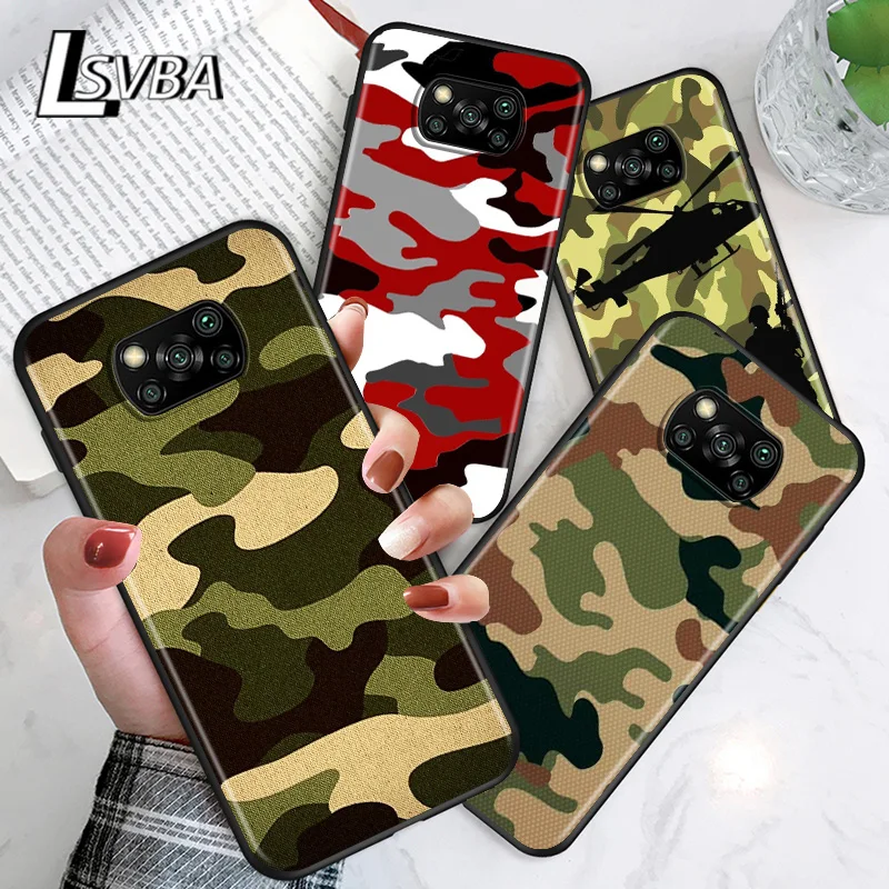 

Camouflage Pattern For Xiaomi Poco C3 M3 M2 X3 NFC X2 F2 Pro F1 Mi Play Mix 3 A2 Lite A1 6 5 Phone Case