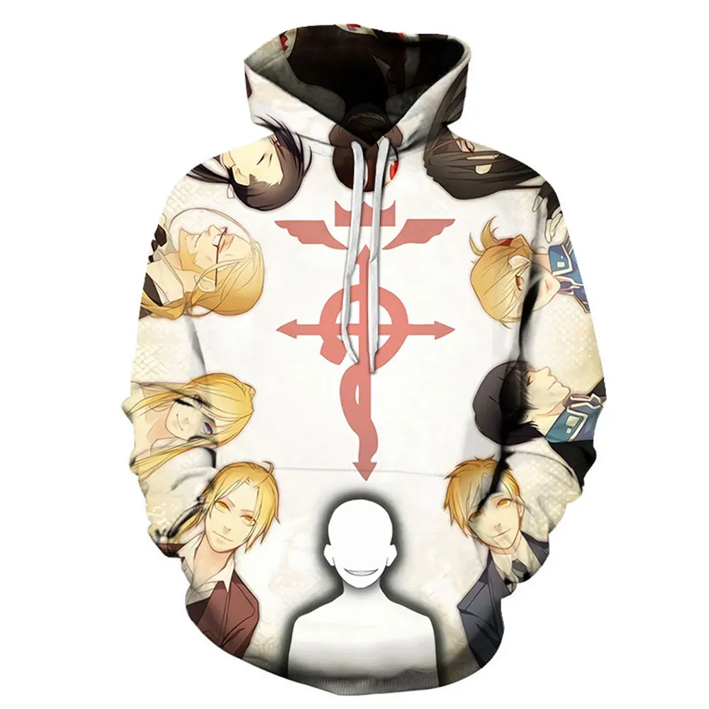 Новинка Харадзюку цельнометаллический альхимик мужские и женские толстовки