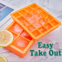 1pcs orange silicone ice cube maker form cake pudding mold chocolate mould easy to remove ice trays fade resistant