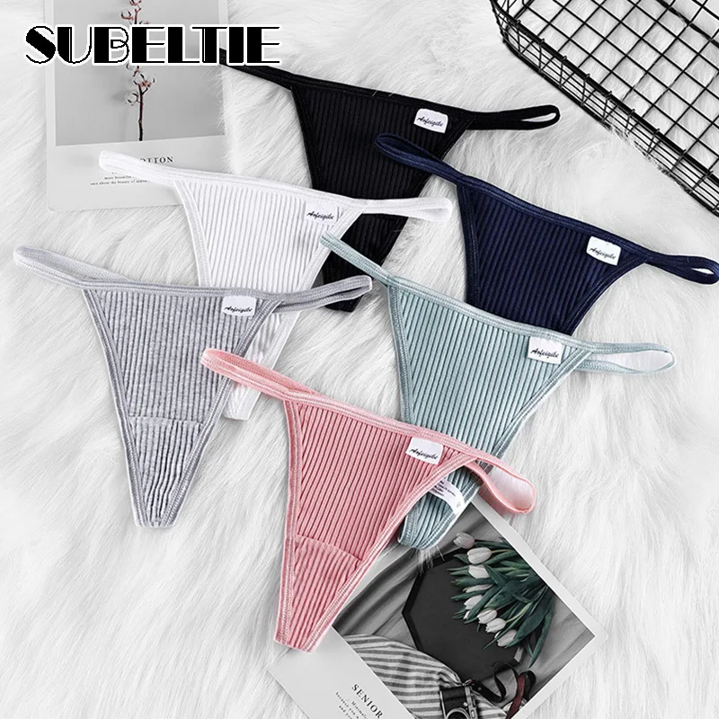 

Трусики-стринги женские хлопковые бесшовные с заниженной талией