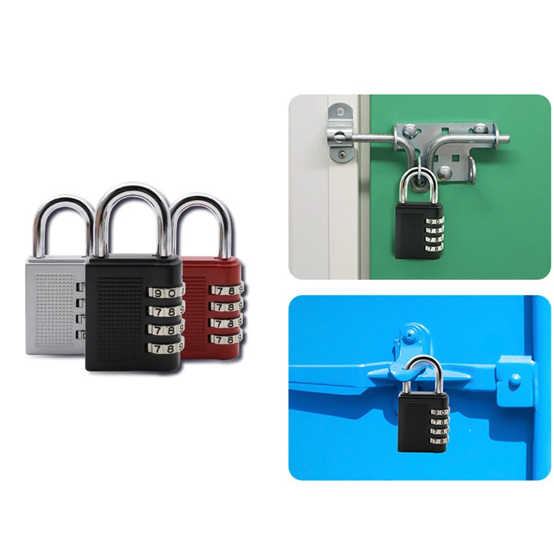 Кодовый замок 4-значный циферблат для чемодана сумки на молнии рюкзака окна двери