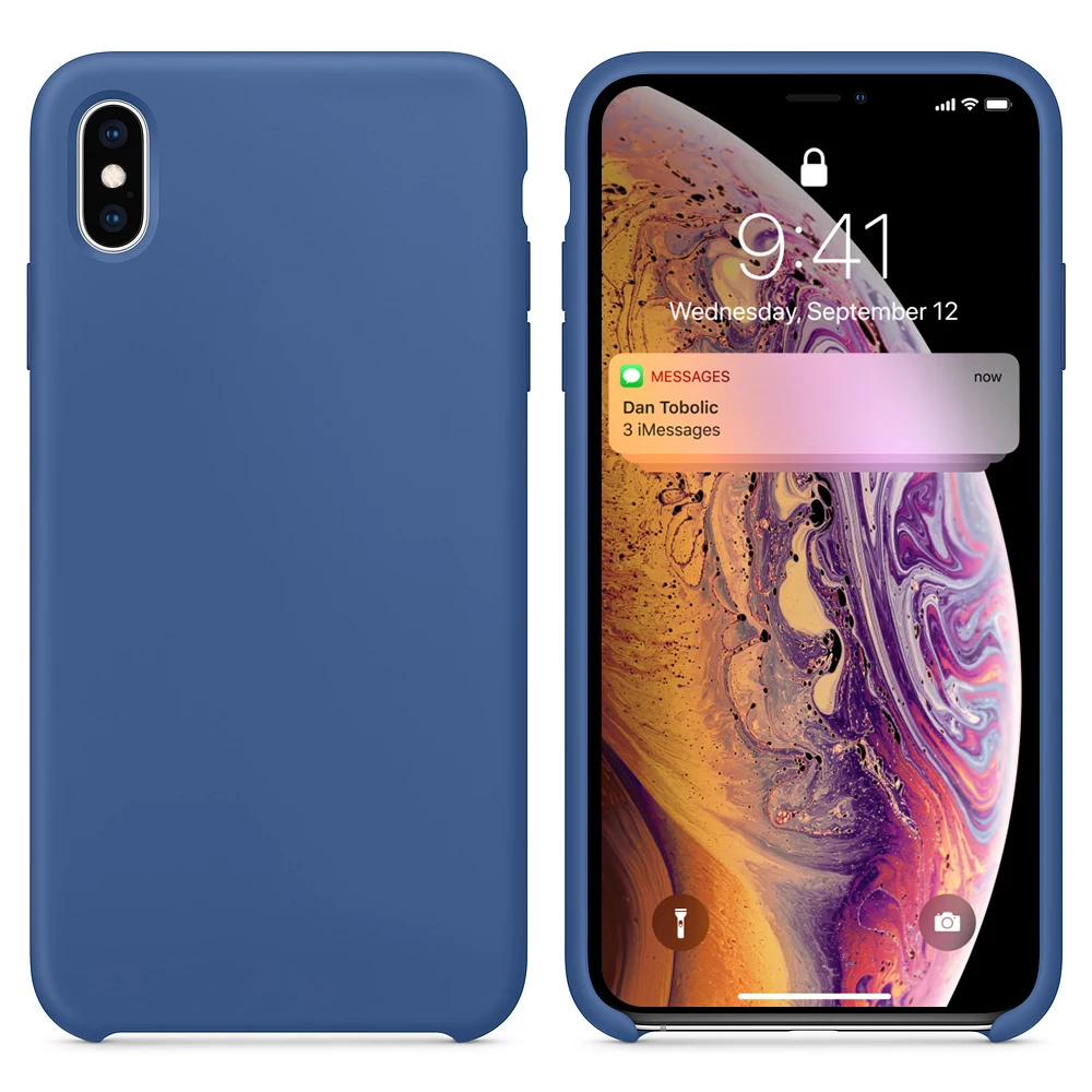 Delft Blue Силиконовый чехол, роскошный тонкий мягкий чехол для IPhone 11 Pro Max, чехол xs max xr x 8 7 6s plus, чехол с логотипом, резиновый противоударный силикагель - Цвет: Delft Blue