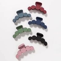 korean frosted round hair claws for women girls solid pleastic hair clamp clip ladies ponytail crab clips hair accessories